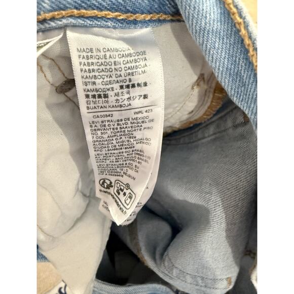 Levi’s 501 Bottom Fly High Rise With Flower Patch Size 28x32 Boho - Picture 6 of 8